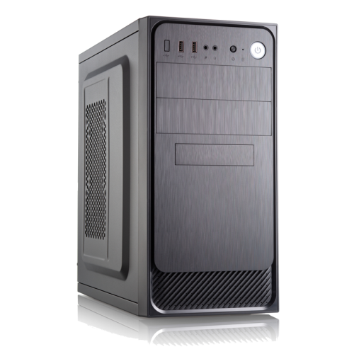 Корпус с блоком питания 450Вт./ Сase Forza mATX, 450W, 2xUSB3.0, Black, w/o FAN, 12 cm fan PSU, power cord