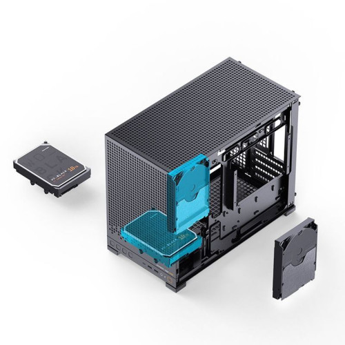 Корпус без блока питания/ Jonsbo D32 PRO BLACK, Mini-Tower , no fans, mATX, mITX,  2xUSB3.2 Gen1 Type-A, 1xUSB3.2 Gen 2 Type-C, 1xAUDIO, 1xMIC