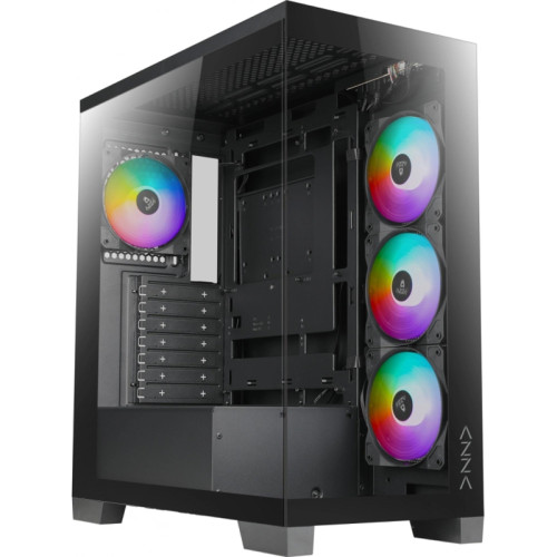 Корпус Azza COVE черный ATX 6x120mm 2x140mm 1xUSB2.0 1xUSB3.0 audio bott PSU [CSAZ-570B COVE]