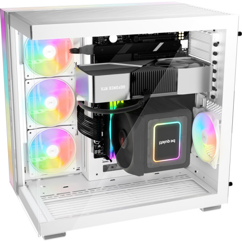 Корпус ПК без блока питания/ Case be quiet! LIGHT BASE 600 LX, Midi-Tower, TG, 4x120mm ARGB, 2xUSB-A 3.2, 1xUSB 3.2 Type-C, ATX, mATX, mITX White