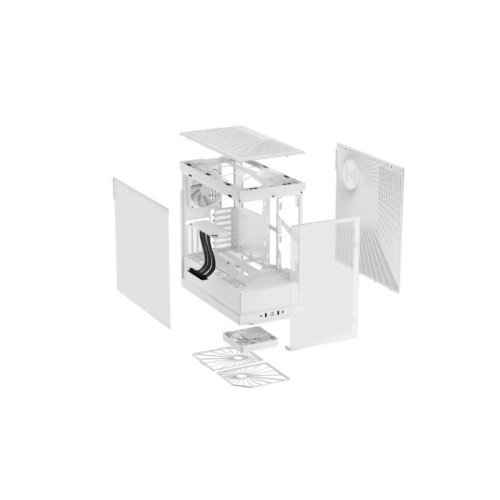 Корпус без блока питания/ Case HYTE Y40, Midi-Tower, TG, no fans, 2xUSB-A 3.2, 1xUSB Type-C, ATX, mATX, mITX Snow White