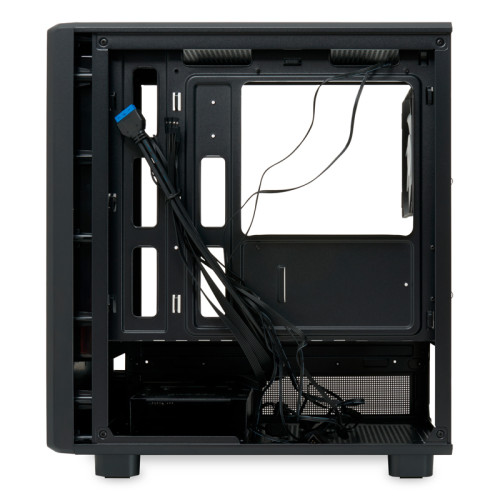 Корпус без блока питания/ HSPD M310, Mesh Mini-tower, Black, TG, 0.4 SPCC, 3x120mm ARGB mATX, mITX 180/280/160mm 1x2.5