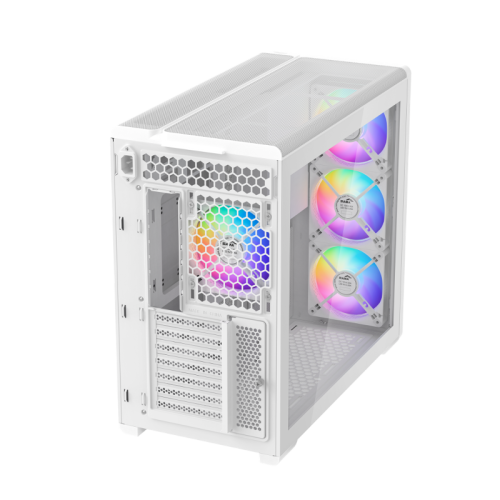 Корпус ПК без блока питания/ Case SAMA S50 White, Midi-Tower, TG, 4x120mm ARGB, 2xUSB 3.0 + 1xUSB 3.2 Type-C, ATX, mATX, mITX White