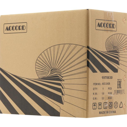 Корпус Accord ENTRY ACC-242B черный mATX 1x80mm 2xUSB2.0 audio [ACC-242B]