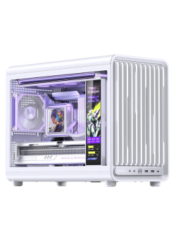 Корпус без блока питания/ Case JONSBO D33, Mini-Tower, TG, no fan, 2xUSB-A 3.0 + 1xUSB-C 3.2, mATX, mITX White