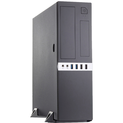 Корпус с блоком питания 300Вт./ Сase Foxline mATX Desktop 300W, 2xUSB3.0, 2xUSB2.0, toolless, Black, 8cm. fan, powercord