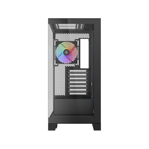 Корпус ПК без блока питания/ Case SAMA V50 Black, Midi-Tower, TG, 4x120mm ARGB, 2xUSB 3.0 + 1xUSB 3.1 Type-C, ATX, mATX, mITX Black