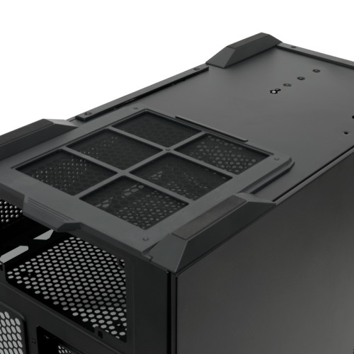 Корпус без блока питания/ Case HSPD F711, Panoramic Full Tower, Black, TG, 0.7 SPCC, no fans ATX, mATX, mITX 190/420/280mm 2x2.5