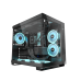 Корпус без блока питания/ Case PCCooler C3T500 ARGB BK, Midi-Tower, TG, 6x120mm ARGB, 1xUSB-C 3.1 + 2xUSB-A 3.0, ATX, mATX, mITX Black