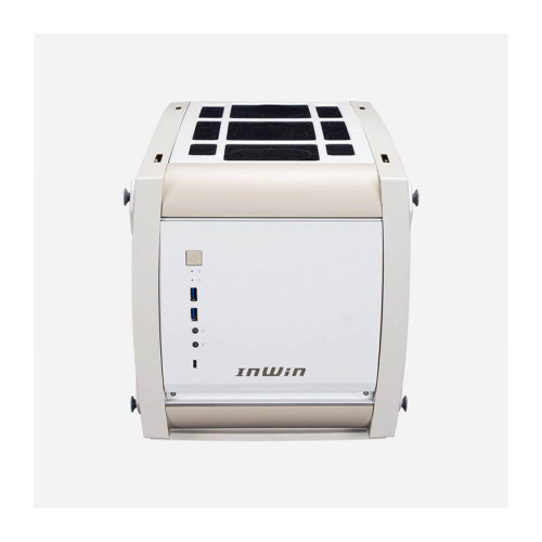 Корпус без блока питания/ Case InWin Explorer, Mini-Tower, TG, 3x120mm ARGB, 2xUSB-A 3.0 + 1xUSB-C 3.2, mITX Bone White