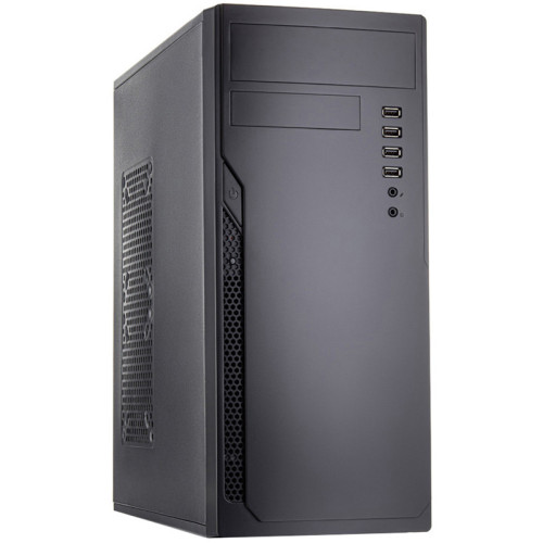 Корпус c блоком питания 500 Ватт/ Case Foxline FL-301, ATX, 1x5.25EXT, 1x3.5EXT, 4x3.5INT, 4xUSB2.0, HDA, w/o FAN, w/500W ATX PSU, w/1.2m EU pwr cord