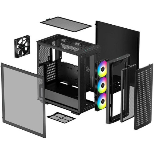 Корпус Deepcool CK560 черный ATX 3x120mm 4x140mm 2xUSB3.0 audio bott PSU [R-CK560-BKAAE4-G-1]