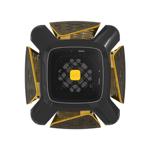 Корпус ПК без блока питания/ Case Geometric Future Model 2 The Ark, Mini-Tower, no fans, 3xUSB-A 3.0, 1xUSB 3.2 Type-C, mATX, mITX Black/Gold