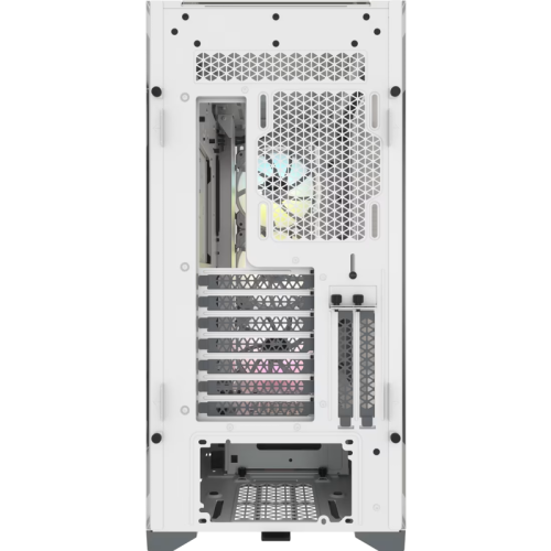 Корпус без блока питания/ Case Corsair iCUE 5000X RGB, Midi-Tower, TG, 3x120mm RGB, 2xUSB-A 3.2, 1xUSB 3.2 Type-C, E-ATX, ATX, mATX, mITX White