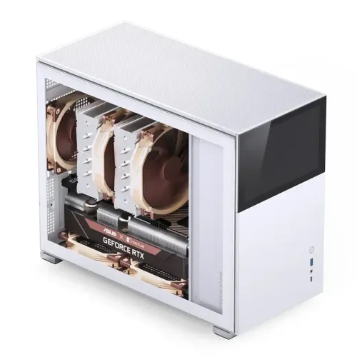 Корпус без блока питания/ Case JONSBO D31 STD SCREEN, Mini-Tower, TG, no fans, 1xUSB-A 3.2 + 1xUSB-C 3.2, mATX, mDTX, mITX White