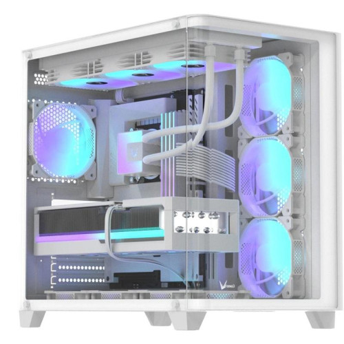 Корпус Formula Crystal U2 белый без БП ATX 1xUSB2.0 1xUSB3.0 1xUSB3.1 audio bott PSU