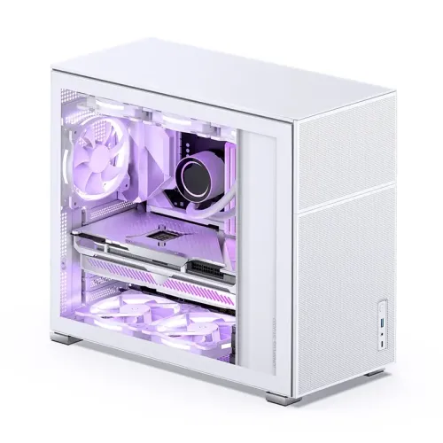 Корпус без блока питания/ Case JONSBO D41 MESH, Midi-Tower, TG, no fan, 1xUSB-A 3.2 + 1xUSB-C 3.2, ATX, mATX White