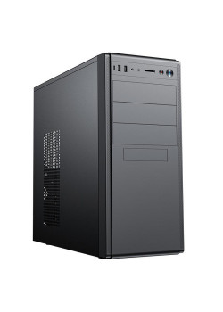 Корпус без блока питания/ Case Foxline FL-886 ATX case, black, w/o PSU, w/1xUSB2.0+1xUSB3.0+1xUSB3.0 Type-C (19pin header)+HD-AUDIO , w/o pwrcord, w/o FAN