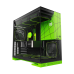 Корпус ПК без блока питания/ Case Geometric Future Model 5 NV Style, Midi-Tower, TG, no fans, 2xUSB-A 3.0, 1xUSB 3.2 Type-C, E-ATX, ATX, mATX, mITX Black/Green