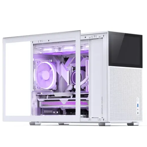 Корпус без блока питания/ Case JONSBO D31 MESH SCREEN, Mini-Tower, TG, no fans, 1xUSB-A 3.0 + 1xUSB-C 3.2, mATX, mDTX, mITX White