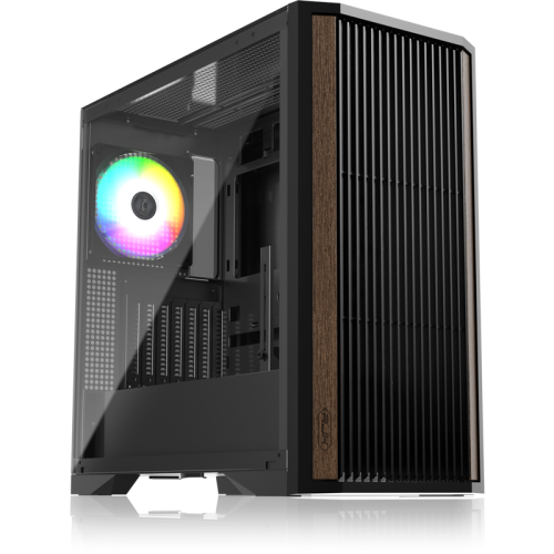 Корпус без блока питания/ Case Raijintek AGOS MAX, Midi-Tower, TG, 1x140mm ARGB, 2xUSB 3.0 + 1xUSB 2.0, E-ATX, ATX, mATX, mITX Black