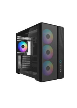 Корпус ПК без блока питания/ Case SAMA S50 Black, Midi-Tower, TG, 4x120mm ARGB, 2xUSB 3.0 + 1xUSB 3.2 Type-C, ATX, mATX, mITX Black