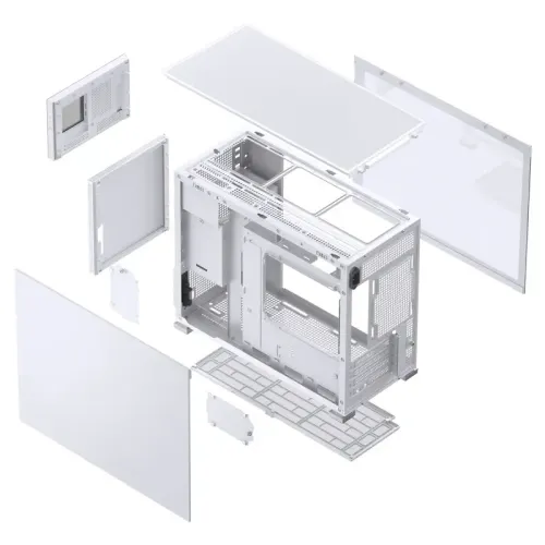 Корпус без блока питания/ Case JONSBO D31 MESH SCREEN, Mini-Tower, TG, no fans, 1xUSB-A 3.0 + 1xUSB-C 3.2, mATX, mDTX, mITX White