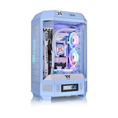 Корпус Thermaltake The Tower 300 Hydrangea голубой mATX 8x120mm 6x140mm 2xUSB3.0 audio bott PSU [CA-1Y4-00SFWN-00]