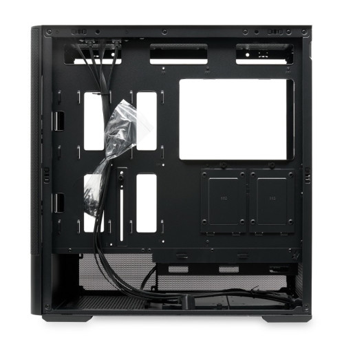 Корпус без блока питания/ Case HSPD M712, Mesh Mid Tower, Black, TG, 0.6 SPCC, no fans, E-ATX, ATX, mATX, mITX, 175/410/160mm, 2x2.5