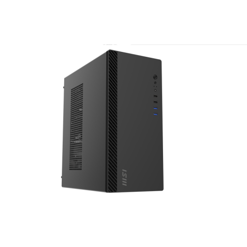 Корпус ПК без блока питания/ Case MSI PRO SHIELD M100P, Midi-Tower, 1x80mm, 2xUSB 3.2, 2xUSB 2.0, mATX, mITX Black