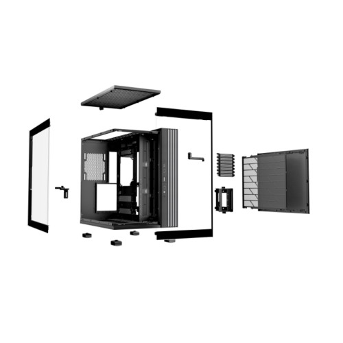Корпус ПК без блока питания/ Case be quiet! LIGHT BASE 600 DX, Midi-Tower, TG, no fan, 2xUSB-A 3.2, 1xUSB 3.2 Type-C, ATX, mATX, mITX Black