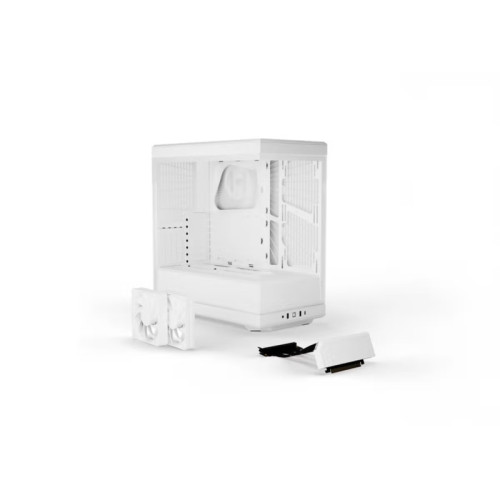 Корпус без блока питания/ Case HYTE Y40, Midi-Tower, TG, no fans, 2xUSB-A 3.2, 1xUSB Type-C, ATX, mATX, mITX Snow White