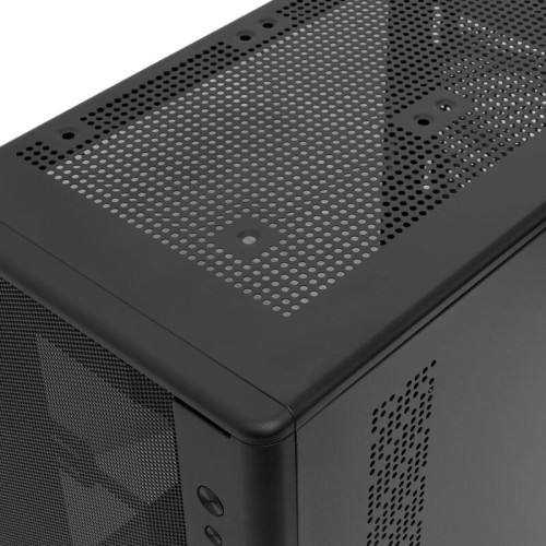 Корпус без блока питания/ Case HSPD M332, Mesh Mini-tower, Black, TG, 0.4 SPCC, no fans, mATX, mITX, 160/285/170mm, 1x2.5