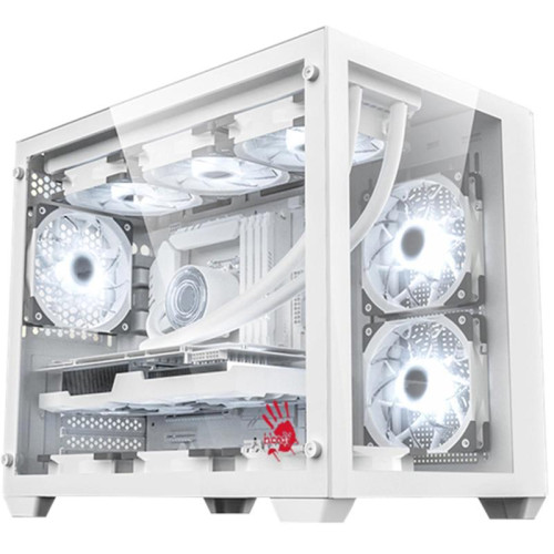 Корпус Bloody BD-CC108 белый без БП mATX 9x120mm 2xUSB3.0 audio bott PSU