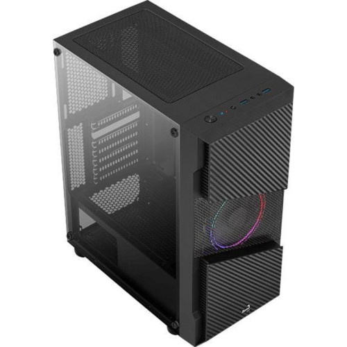 Корпус Aerocool Menace Saturn FRGB-G-BK-v1 черный ATX 7x120mm 2x140mm 2xUSB3.0 audio bott PSU [MENACE FRGB-G-BK-V1]