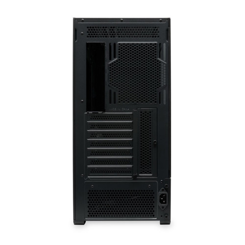Корпус без блока питания/ Case HSPD M712, Mesh Mid Tower, Black, TG, 0.6 SPCC, no fans, E-ATX, ATX, mATX, mITX, 175/410/160mm, 2x2.5