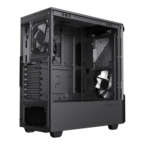 Компьютерный корпус, без блока питания ATX/ Gamemax Contac COC BG ATX case, black/grey, w/o PSU, w/2xUSB3.0, w/1x14cm ARGB front fan(GMX-FN14-Rainbow-C9), w/1x12cm ARGB rear fan(GMX-FN12-