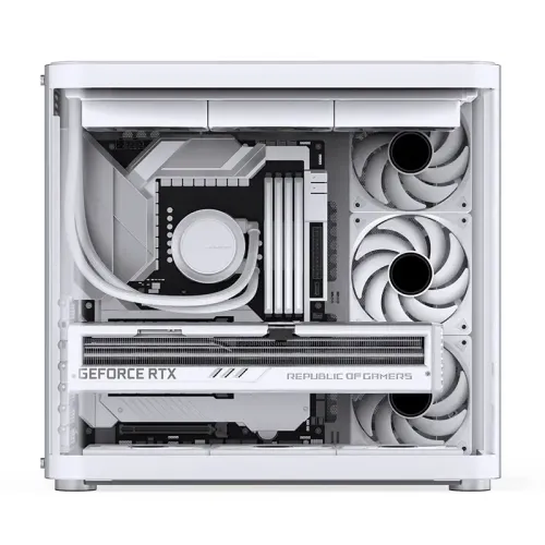 Корпус без блока питания/ Case JONSBO TK-2, Midi-Tower, TG, no fans, 1xUSB-A 3.2 + 1xUSB-C 3.2, ATX, mATX, mITX White