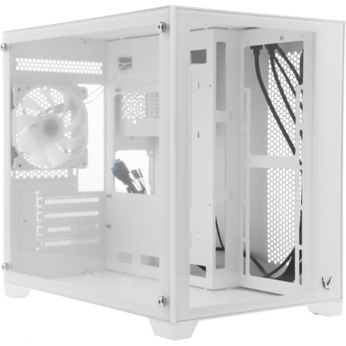 Корпус Formula Crystal Z5 TG белый mATX 11x120mm 2xUSB2.0 1xUSB3.0 audio bott PSU [CRYSTAL Z5]