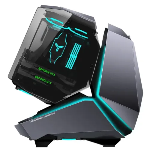 Корпус без блока питания/ Case JONSBO MOD-5, Full-Tower, TG, no fans, 2xUSB-A 3.0 + 1xUSB-C 3.2, ATX, mATX, mITX Gray