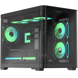 Корпус Formula Crystal U2M Floe черный без БП mATX 1xUSB3.0 1xUSB3.1 audio bott PSU