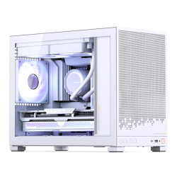 Корпус без блока питания/ Case JONSBO D32 STD, Mini-Tower, TG, no fan, 1xUSB-A 3.0 + 1xUSB-C 3.1, mATX, mITX White