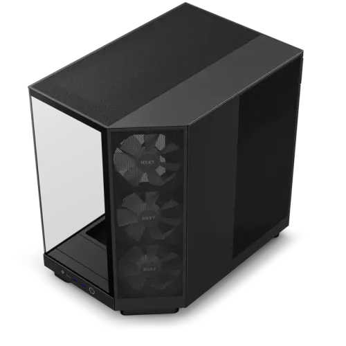 Корпус без блока питания/ Case NZXT H6 Flow RGB (2023), Midi-Tower, TG, 3x120mm RGB, 2xUSB-A 3.2 + 1xUSB-C 3.2, ATX, mATX, mITX Black