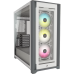 Корпус без блока питания/ Case Corsair iCUE 5000X RGB, Midi-Tower, TG, 3x120mm RGB, 2xUSB-A 3.2, 1xUSB 3.2 Type-C, E-ATX, ATX, mATX, mITX White