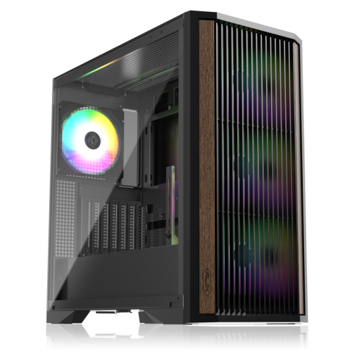 Корпус без блока питания/ Case Raijintek AGOS MAX-MS4, Midi-Tower, TG, 4x140mm ARGB, 2xUSB 3.0 + 1xUSB Type-C, E-ATX, ATX, mATX, mITX Black