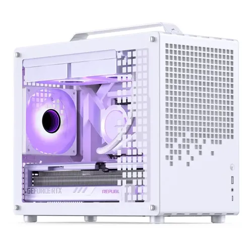 Корпус без блока питания/ Case JONSBO Z20, Mini-Tower, TG, no fan, 1xUSB-A 3.2 + 1xUSB-C 3.2, mATX, mITX White
