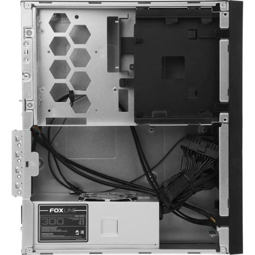 Корпус EVELK с блоком питания 300Вт/ Case Foxline EV-1046-TFX300S mATX SFF, w/PSU TFX 300W, w/2xUSB2.0+2xUSB3.0, w/1xcombo audio, black, w/pwr cord, w/ 8cm FAN, logo EVELK