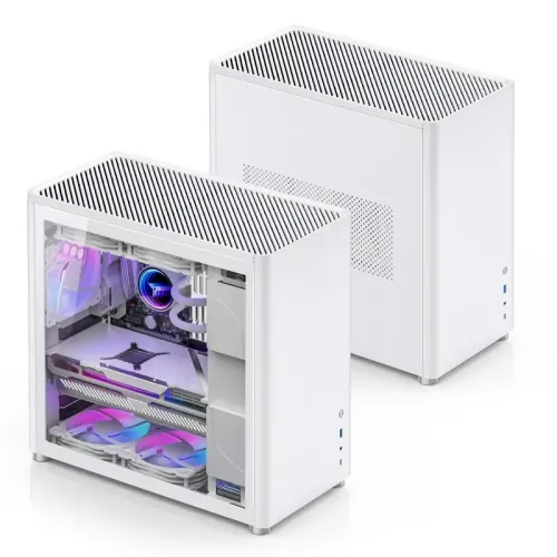 Корпус без блока питания/ Case JONSBO D40, Midi-Tower, TG, no fan, 1xUSB-A 3.2 + 1xUSB-C 3.2, ATX, mATX, White