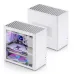 Корпус без блока питания/ Case JONSBO D40, Midi-Tower, TG, no fan, 1xUSB-A 3.2 + 1xUSB-C 3.2, ATX, mATX, White