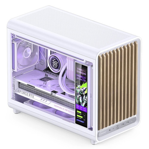 Корпус без блока питания/ Case JONSBO D33 WOOD, Mini-Tower, TG, no fan, 2xUSB-A 3.0 + 1xUSB-C 3.2, mATX, mITX White Корпус без блока питания/ Case JONSBO D33 WOOD, Mini-Tower, TG, no fan, 2xUSB-A 3.0 + 1xUSB-C 3.2, mATX, mITX White